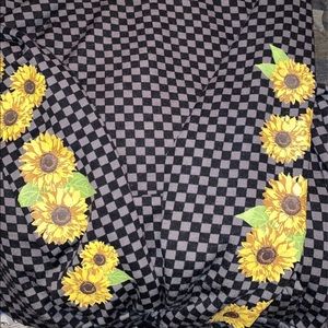 Rue 21 Checkered sunflower hoodie